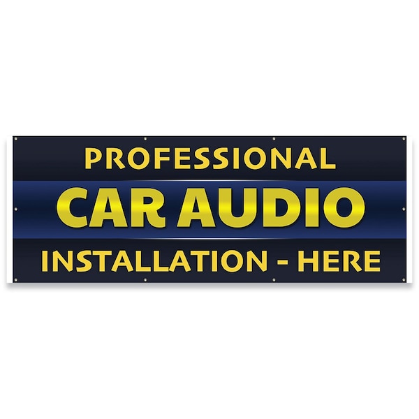 Professional Car Audio Installation Banner Concession Stand Food Truck Single Sided